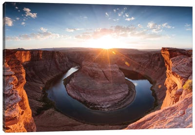 Sunset I, Horseshoe Bend, Glen Canyon National Recreation Area, Arizona, USA Canvas Art Print - Matteo Colombo