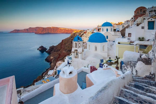 Santorini: Sunset Over Santorini I by Matteo Colombo