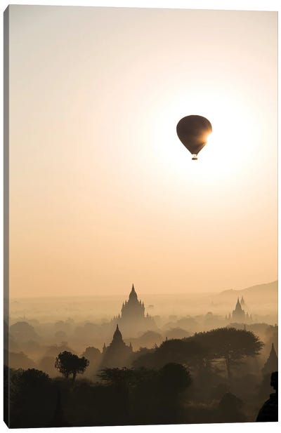 Sunrise Over Bagan, Myanmar Canvas Art Print - Burma (Myanmar)