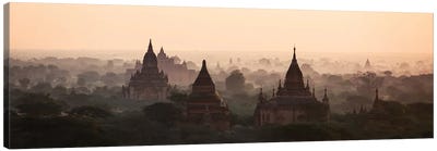 Bagan Valley Panoramic Canvas Art Print - Ancient Ruins Art