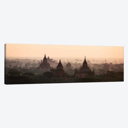Bagan Valley Panoramic Canvas Print #TEO957} by Matteo Colombo Art Print