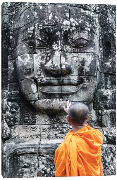 Monk, Angkor Wat I Canvas Art Print - Monument Art