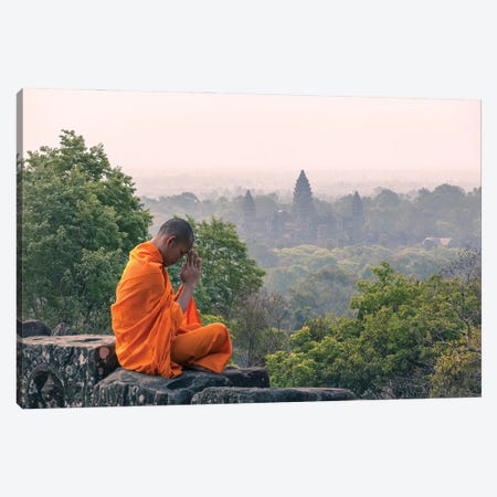 Monk, Angkor Wat II Canvas Print #TEO961} by Matteo Colombo Canvas Print