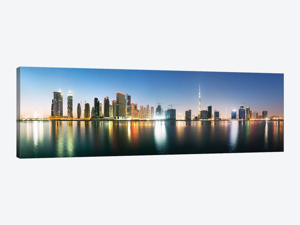 Dubai Skyline Panoramic by Matteo Colombo 1-piece Canvas Artwork