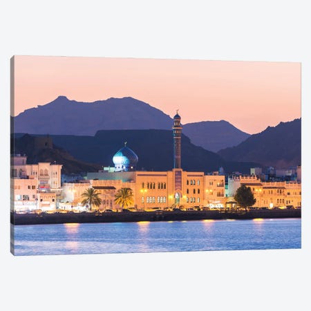 Old Town At Dusk, Oman Canvas Print #TEO968} by Matteo Colombo Art Print