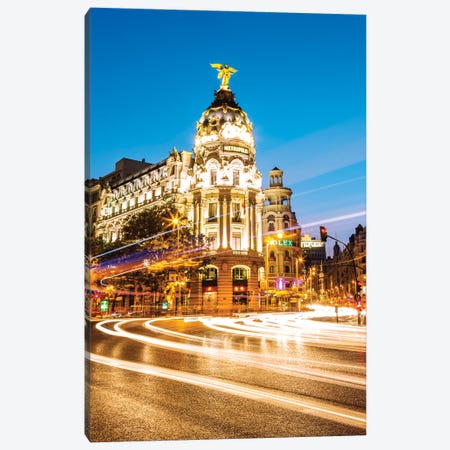 Night In Madrid I Canvas Print #TEO973} by Matteo Colombo Canvas Wall Art