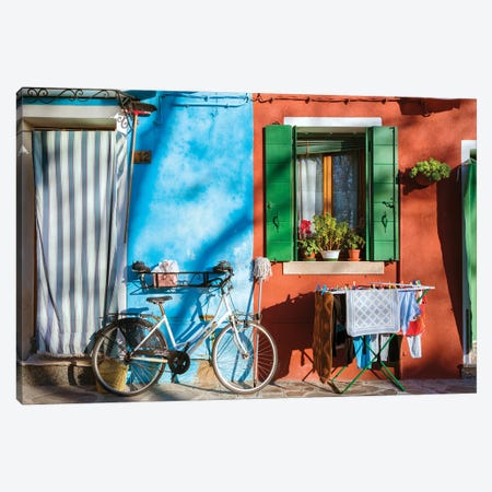 Burano Colors I Canvas Print #TEO984} by Matteo Colombo Canvas Wall Art