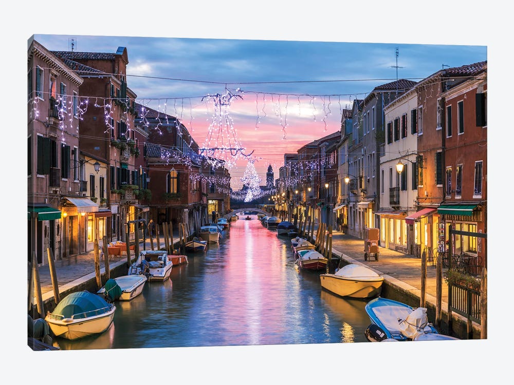 Christmas In Venice by Matteo Colombo 1-piece Canvas Art