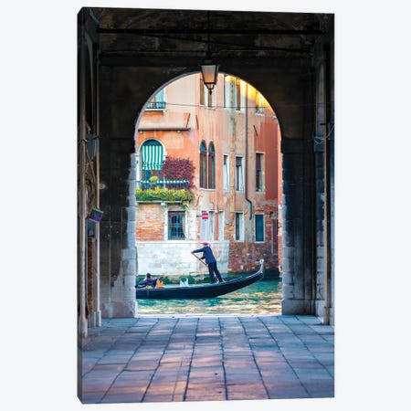 The Gondolier, Venice Canvas Print #TEO987} by Matteo Colombo Canvas Art