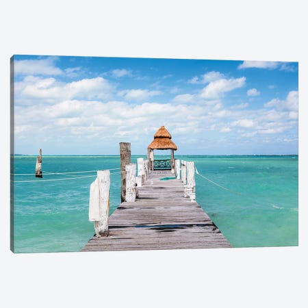 Jetty On The Caribbean Sea I Canvas Print #TEO989} by Matteo Colombo Canvas Print