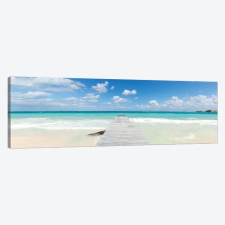 Jetty On The Caribbean Sea II Canvas Print #TEO990} by Matteo Colombo Canvas Art