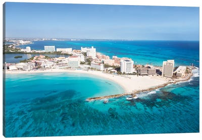 Cancun From The Air I Canvas Art Print