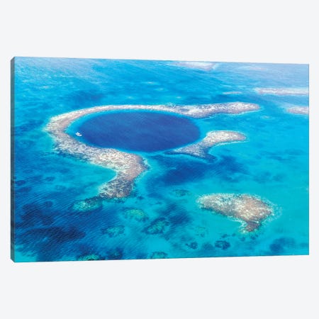 The Blue Hole, Belize Canvas Print #TEO997} by Matteo Colombo Canvas Print