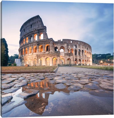 The Colosseum, Rome, Lazio, Italy Canvas Art Print - Restaurant