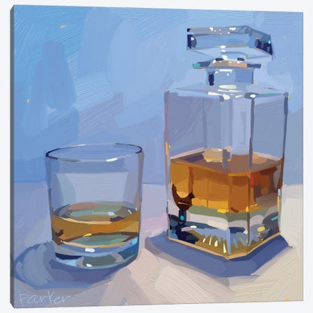 Whiskey Strokes Canvas Print #TEP100} by Teddi Parker Canvas Artwork