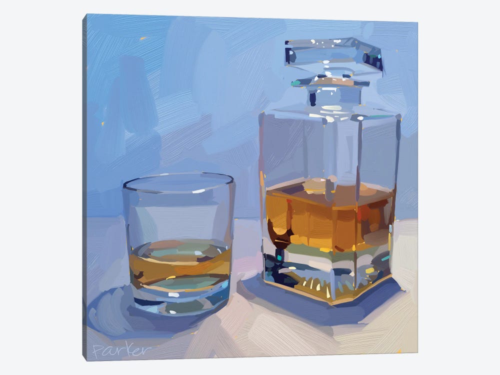 Whiskey Strokes by Teddi Parker 1-piece Canvas Art