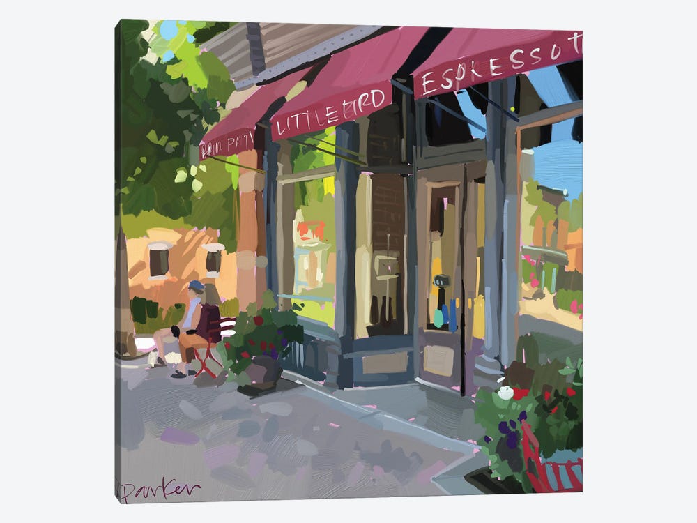 Little Bird Cafe (Old Town Square) by Teddi Parker 1-piece Art Print