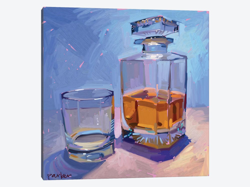 Highball And Glasses by Teddi Parker 1-piece Canvas Wall Art