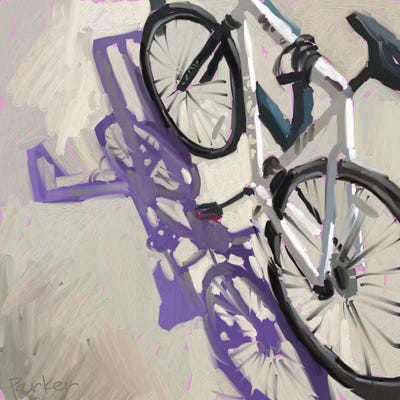 Bike Shadows by Teddi Parker canvas print