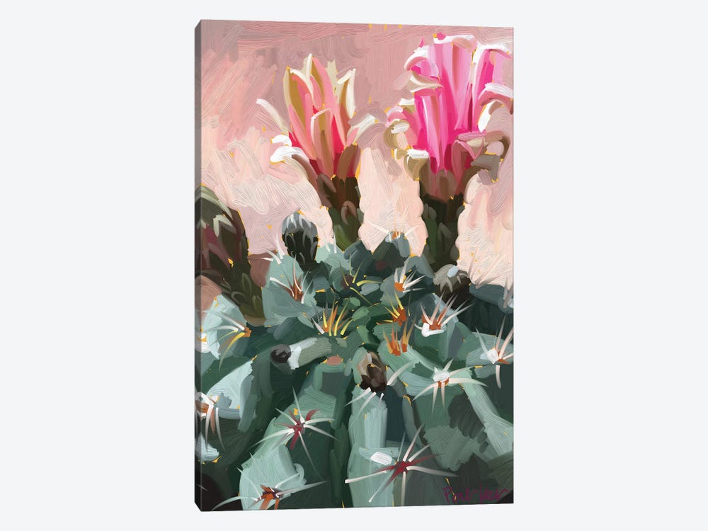 Pink Cactus by Teddi Parker 1-piece Canvas Artwork