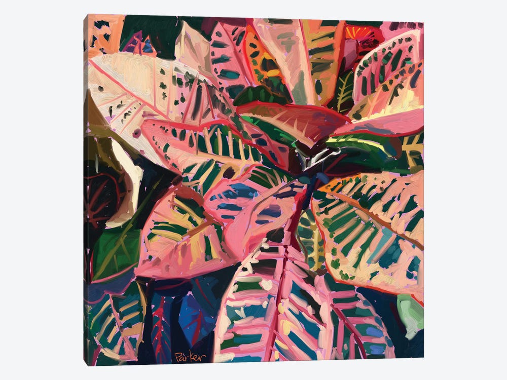 Pink Croton by Teddi Parker 1-piece Canvas Print