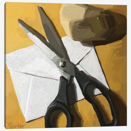 Rock, Paper, Scissors Canvas Print #TEP25} by Teddi Parker Canvas Art