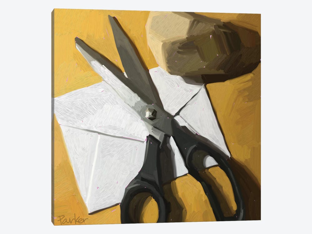 Rock, Paper, Scissors by Teddi Parker 1-piece Canvas Artwork