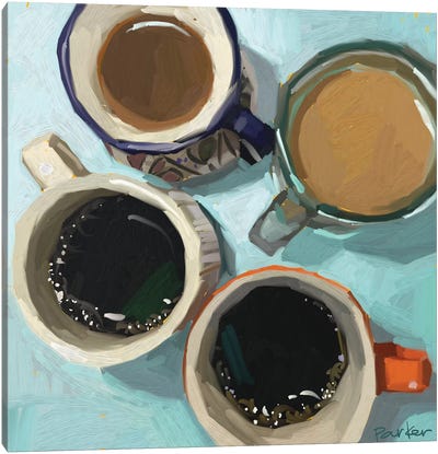 Shades Of Coffee Canvas Art Print - Teddi Parker 