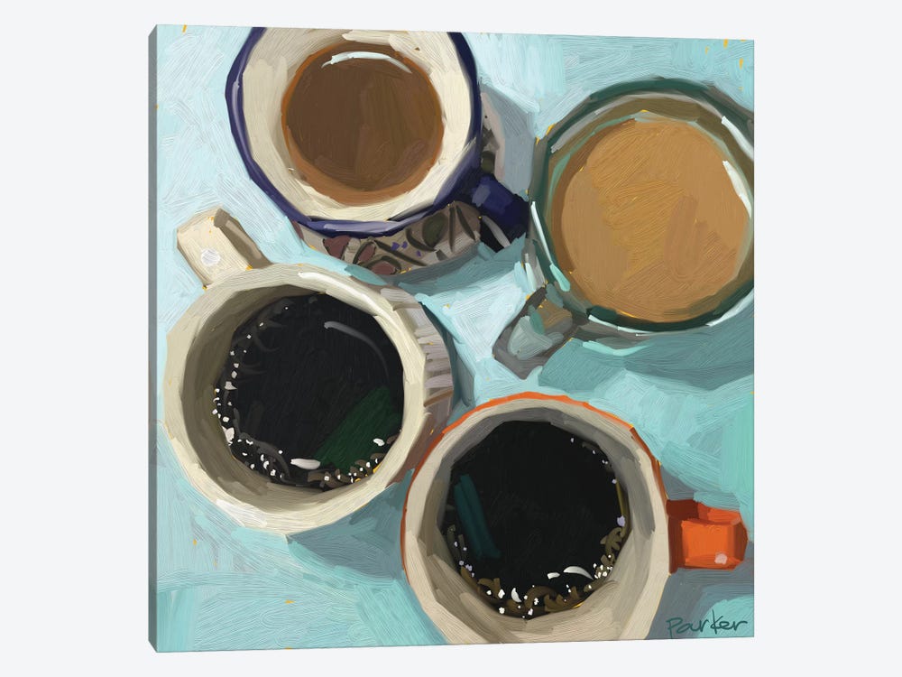 Shades Of Coffee by Teddi Parker 1-piece Canvas Wall Art