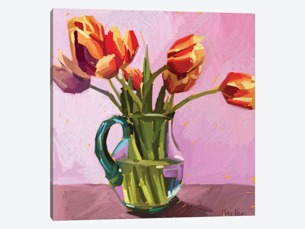 Warm Tulips by Teddi Parker 1-piece Canvas Wall Art