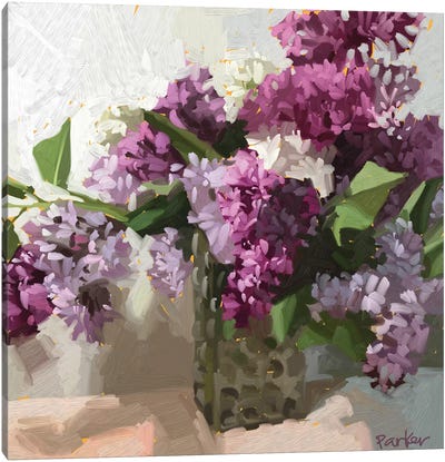 Alley Lilacs Canvas Art Print - Teddi Parker 