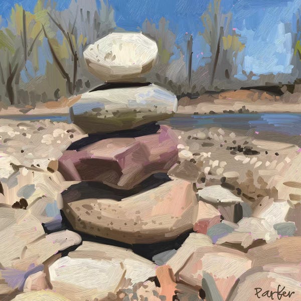 Rocky Beaches: Cairn by Teddi Parker