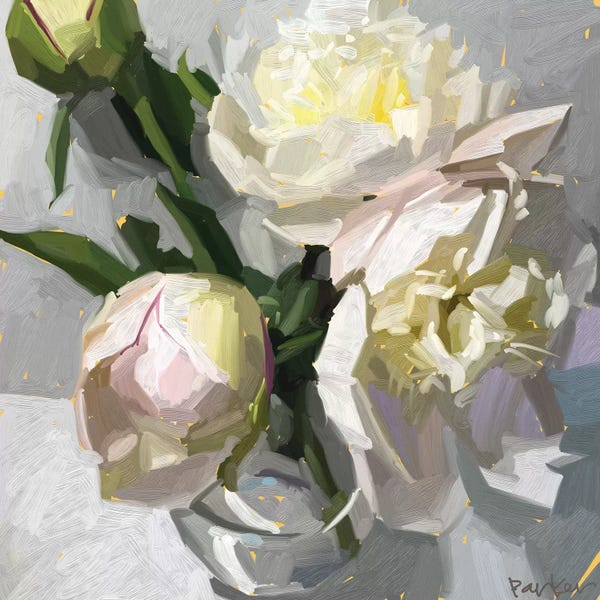 Textured Florals: Delicate Peonies by Teddi Parker