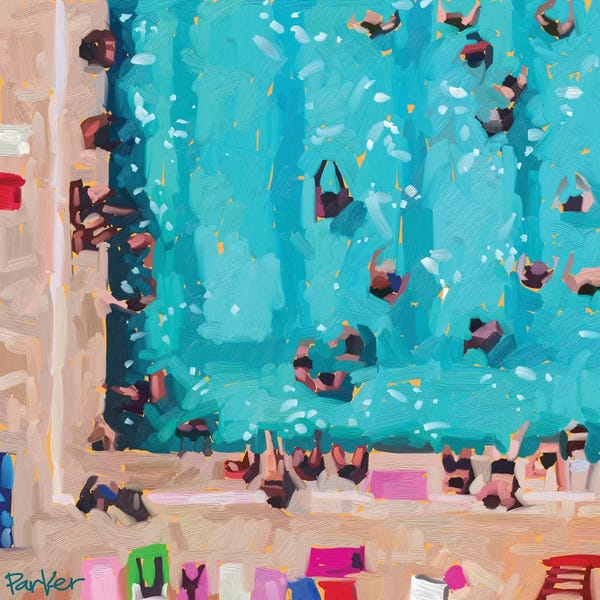 Kids Sports Art: Room In The Pool by Teddi Parker