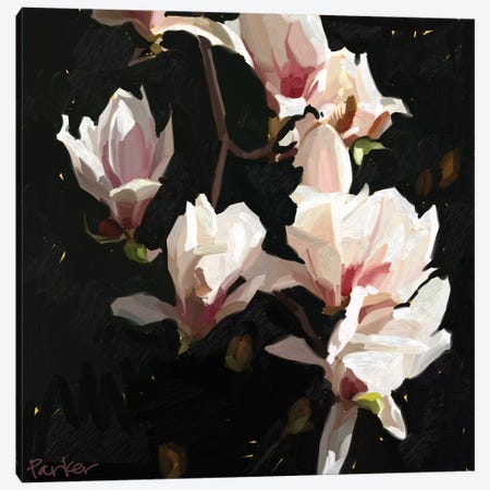 Magnolia Drama Canvas Print #TEP45} by Teddi Parker Canvas Artwork