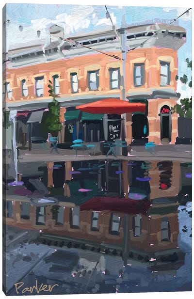 Downtown Fort Collins Canvas Art Print - Teddi Parker 