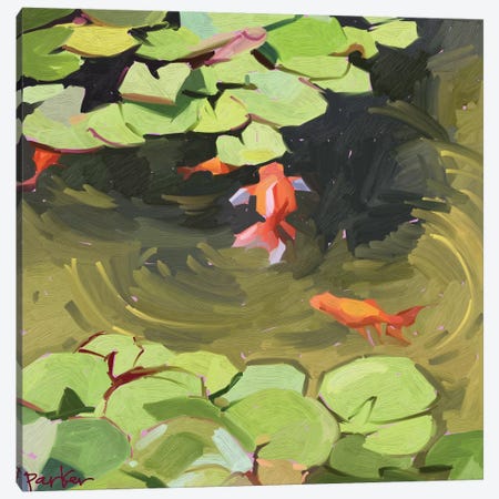 Wild Goldfish Canvas Print #TEP62} by Teddi Parker Canvas Art Print