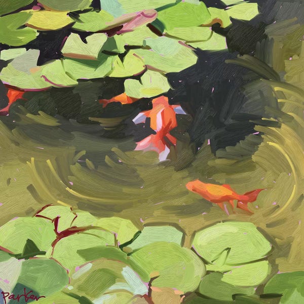 Contemporary Fine Art: Wild Goldfish by Teddi Parker