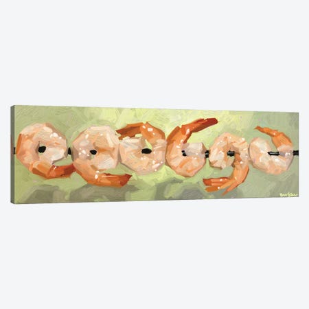 Dancing Shrimps Canvas Print #TEP65} by Teddi Parker Canvas Wall Art