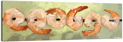 Dancing Shrimps Canvas Art Print - Seafood Art