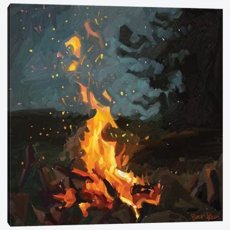 Blazing Fire Canvas Print #TEP66} by Teddi Parker Canvas Art
