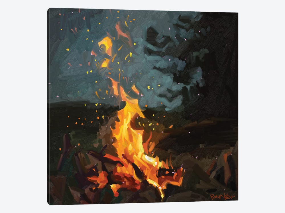 Blazing Fire by Teddi Parker 1-piece Canvas Print