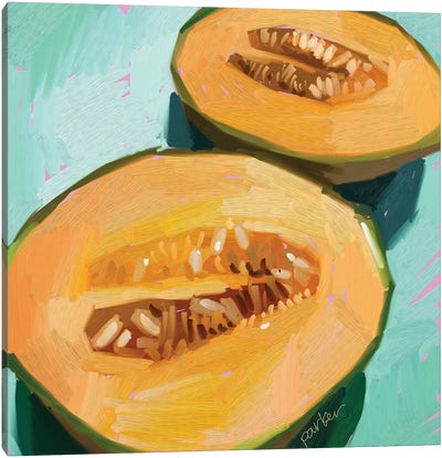 Cantaloupe Canvas Art Print - Teddi Parker 