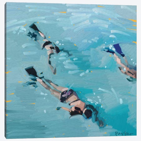 Scuba Girls Canvas Print #TEP70} by Teddi Parker Canvas Art