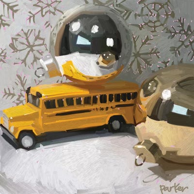 Snow Day by Teddi Parker art print