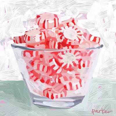 Peppermint Cup by Teddi Parker metal wall art