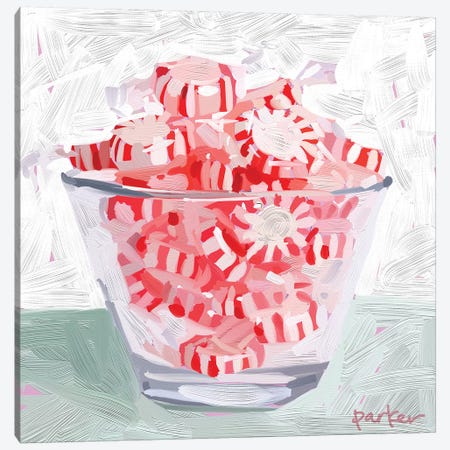 Peppermint Cup Canvas Print #TEP73} by Teddi Parker Canvas Wall Art