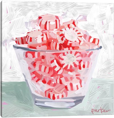 Peppermint Cup Canvas Art Print - Teddi Parker 