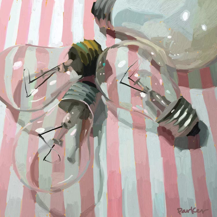 Stripes And Bulbs by Teddi Parker wall art