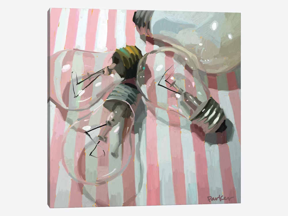 Stripes And Bulbs by Teddi Parker 1-piece Canvas Art Print